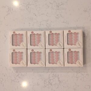 New Lot 9 Celebritips Salon Ultimate Press-On Nails Clean Pink Celebrity Tips